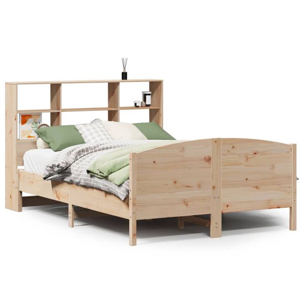 vidaXL Letto Libreria senza Materasso 140x190 cm in Legno di Pino