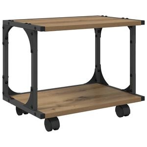 vidaXL Supporto per Stampante Rovere artigianale 41 x 28 x 33.5 cm