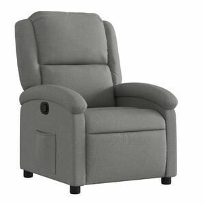 vidaXL Poltrona reclinabile in tessuto grigio scuro