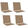 vidaXL Cuscini per Seduta e Schienale 4 pcs Tortora 47 x 45 x 2 cm