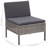 vidaXL Set Divani da Giardino 8 pz con Cuscini in Polyrattan Grigio