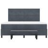 vidaXL Letto a molle con materasso Grigio scuro 180 x 200 cm Velluto