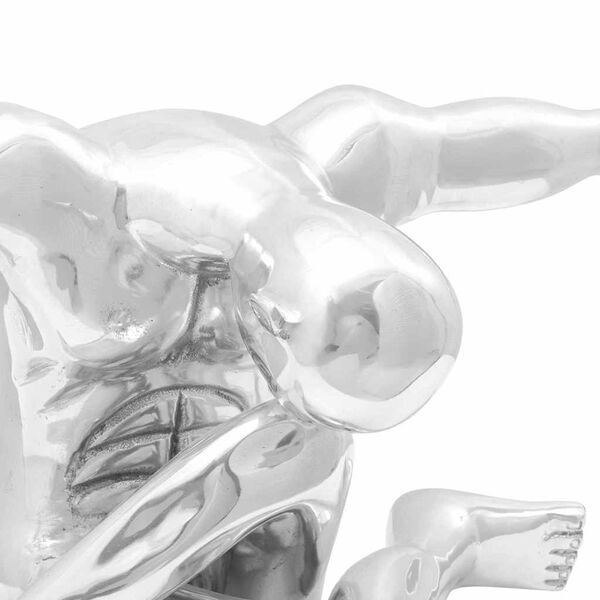 vidaXL Scultura Argento 91,5 x 32 x 33 cm Alluminio