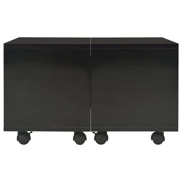 vidaXL Tavolino da Salotto Nero Lucido 60x60x35 cm Legno Multistrato