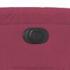 vidaXL Poltrona Elettrica Reclinabile Rosso Vino in Tessuto