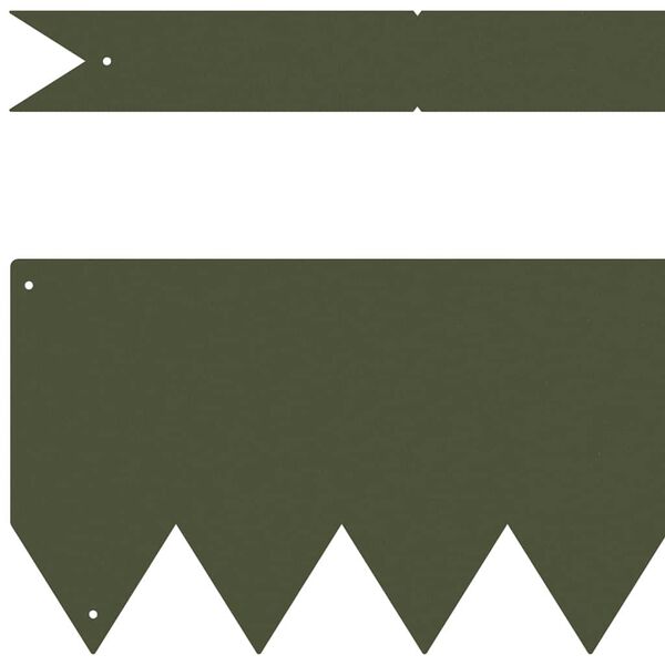 vidaXL Bordura per Prato 50 pcs Verde oliva 100 x 0.05 x 20 cm