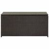 vidaXL Baule da Giardino in Polyrattan 100x50x50 cm Marrone