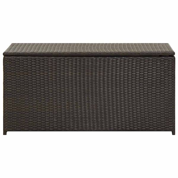 vidaXL Baule da Giardino in Polyrattan 100x50x50 cm Marrone