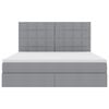 vidaXL Letto con contenitore e materasso Grigio chiaro 180 x 200 cm