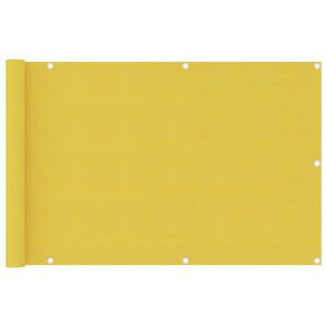 vidaXL Paravento da Balcone Giallo 90x400 cm in HDPE