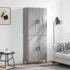 vidaXL Credenza Grigio Sonoma 69,5x34x180 cm in Legno Multistrato
