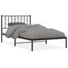 vidaXL Giroletto con Testiera in Metallo Nero 107x203 cm