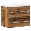vidaXL Armadio per Lavabo da Bagno 2 pz Legno vecchio