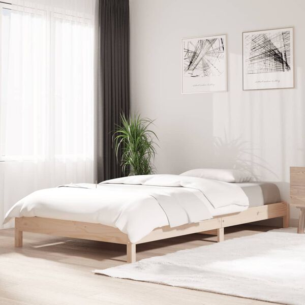 vidaXL Letto Impilabile 75x190 cm in Legno Massello di Pino