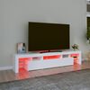 vidaXL Mobile Porta TV con Luci LED Bianco 200x36,5x40 cm