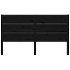 vidaXL Testiera per Letto Nera 126x4x100 cm in Legno Massello di Pino