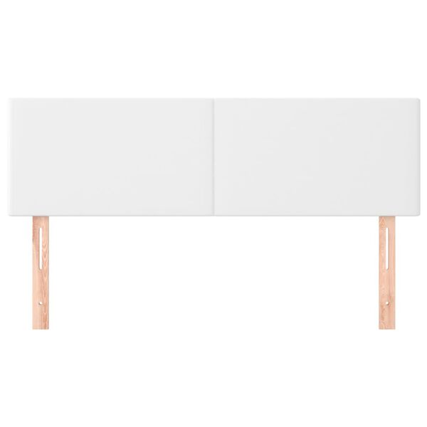 vidaXL Testiera Bianca 144x5x78/88 cm in Similpelle