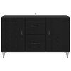vidaXL Credenza Rovere Nero 100 x 36 x 60 cm Legno multistrato