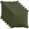vidaXL Federa 6 pz HOUTEN Verde 40 x 40 cm corduroy