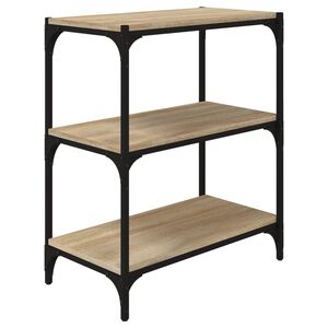 vidaXL Libreria Rovere Sonoma 60x33x70,5cm Legno Multistrato e Acciaio