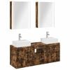 vidaXL Set di Armadi da Bagno 5 pz Rovere Fumo Legno ingegnerizzato