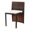 vidaXL Set da Bistrot 3 pz con Cuscini in Polyrattan Marrone