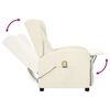 vidaXL Poltrona Alzapersona Massaggio Wing Back Crema in Similpelle