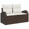 vidaXL Set Divano da Giardino Marrone polyrattan
