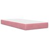 vidaXL Struttura letto con materasso Rosa 80 x 200 cm Velluto