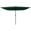 vidaXL Ombrello da giardino Verde e Nero 295 x 295 x 245 cm