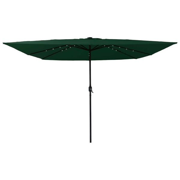 vidaXL Ombrello da giardino Verde e Nero 295 x 295 x 245 cm