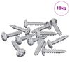 vidaXL Viti in Legno 10976 pcs Argento Acciaio