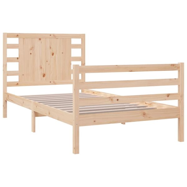 vidaXL Letto senza Materasso 90x190 cm in Legno Massello di Pino