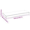 vidaXL Set di Cuscini per Pallet 2 pcs Antracite 120 x 40 x 8 cm