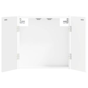 vidaXL Armadio per Dartboard DELFT Bianco Lucido 52,5 x 10,5 x 53,5 cm