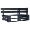 vidaXL Set Divani in Pallet con Cuscini 4 pz in Pino Impregnato Nero