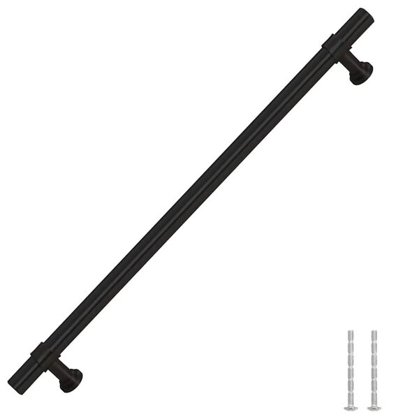 vidaXL Maniglie per Mobili 5pz Nere 224mm in Acciaio Inox