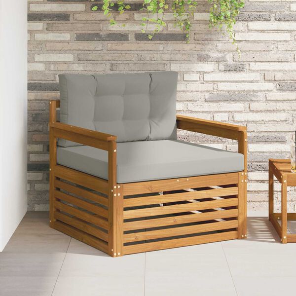 vidaXL Set di divani da esterno Legno di Acacia Massello e Poliestere