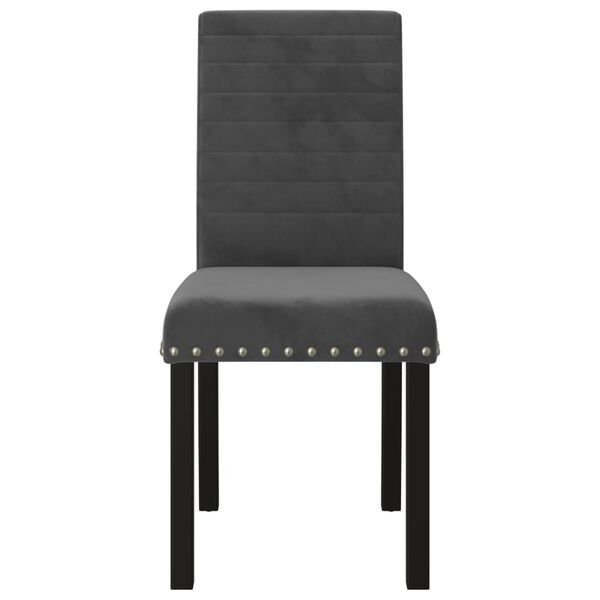 vidaXL Sedie da Pranzo 4 pz Grigio Scuro in Velluto