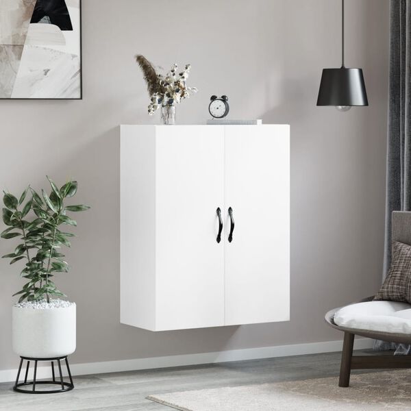 vidaXL Mobile a Parete Bianco 69,5x34,90 cm in Legno Multistrato