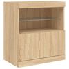 vidaXL Credenza con Luci LED Rovere Sonoma 181,5x37x67 cm