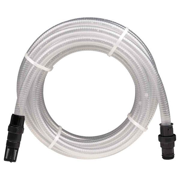 vidaXL Tubo Aspirazione con Connettori in PVC Trasparente 1" 10 m PVC