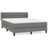 vidaXL Giroletto a Molle con Materasso Grigio Scuro 140x190 cm Tessuto
