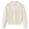 Cardigan da Bambina Lavorato a Maglia Bianco Neve 116
