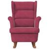 vidaXL Sedia a dondolo con schienale alto in velluto rosso vino