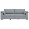 vidaXL Divano Grigio chiaro 219 x 77 x 82 cm Tessuto