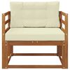 vidaXL Divano centrale per esterno Legno di Acacia Massello Naturale