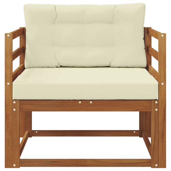 vidaXL Divano centrale per esterno Legno di Acacia Massello Naturale