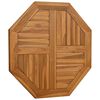 vidaXL Piano per Tavolo 70x70x2,5 cm Ottagonale Legno Massello di Teak
