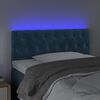 vidaXL Testiera a LED Blu Scuro 90x7x78/88 cm in Velluto